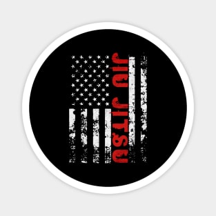 jiu jitsu american flag Magnet